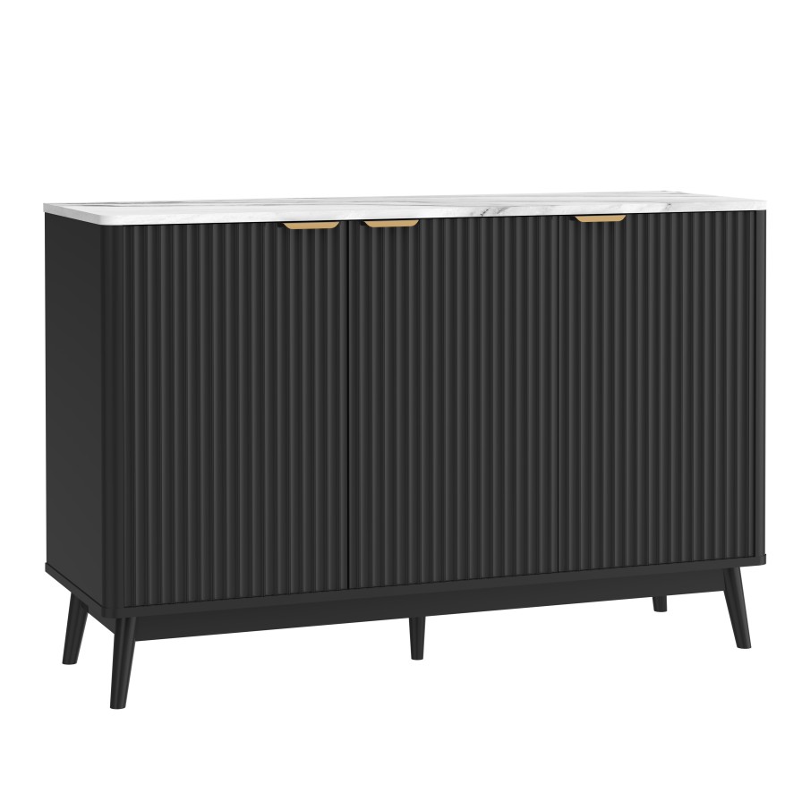 NoirTempo 3 Door Cabinet